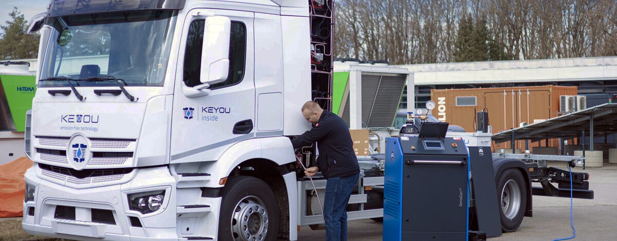 Servicegerät für Arbeiten an FCEV und H2-ICE