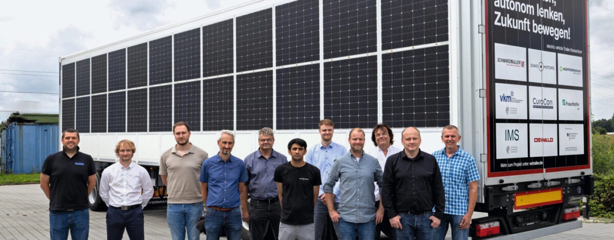 Der autonome E-Trailer ‚evTrailer2‘ mit Bugrad